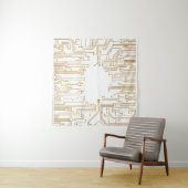 回路基板の背景の壁紙 タペストリー (インサイチュ(横))