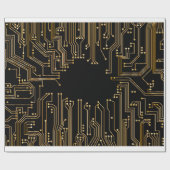 回路基板の背景の壁紙 ラッピングペーパー (フラット)