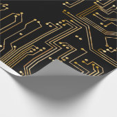 回路基板の背景の壁紙 ラッピングペーパー (角)