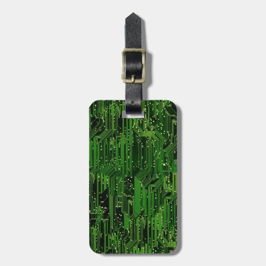回路基板の背景 ラゲッジタグ (正面縦)