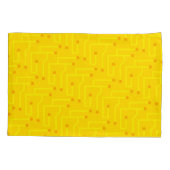 回路基板キッズデコモダンイエローオレンジおもしろい 枕カバー (裏面-左)