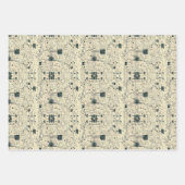 回路基板コンピュータパターンブラック金ゴールドホワイト ラッピングペーパーシート (正面2)