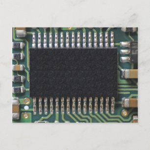 回路基板コンポーネントのマクロフォト ポストカード