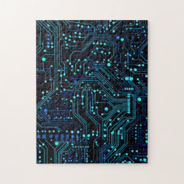 回路基板デザインイラストレーションクッション ジグソーパズル