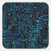回路基板デザインイラストレーションクッション スクエアシール (正面)