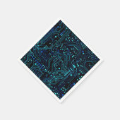 回路基板デザインイラストレーションクッション スタンダードカクテルナプキン (角)