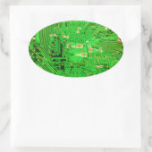 回路基板デザイン 楕円形シール (バッグ)