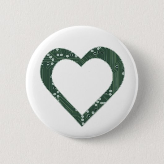 回路基板ハート 缶バッジ (正面)