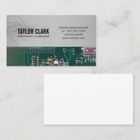 回路基板ハードウェアエンジニア | テチエ 名刺 (正面/裏面)