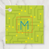 回路基板パターンイニシャルコンピュータ技術ゲーム フェイバータグ (正面)