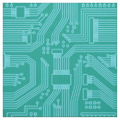 回路基板パターンターコイズID245 ファブリック (見本)