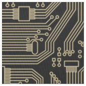 回路基板パターン金ゴールドID245 ファブリック (クローズアップ)