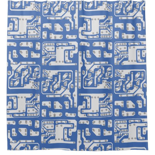 回路基板パターン シャワーカーテン (正面)