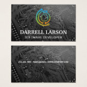 回路基板ブラック |技術ロゴ (正面&裏面)