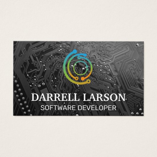 回路基板ブラック |技術ロゴ (正面)