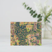 回路基板マクロフォト ポストカード (スタンド正面)