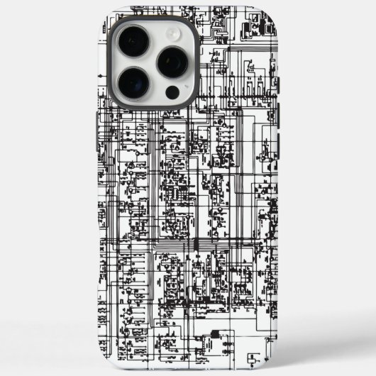 回路基板図電子回路図プリント Case-Mate iPhoneケース (裏面)