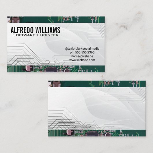 回路基板技術 |ソフトウェアプログラマ 名刺 (正面/裏面)