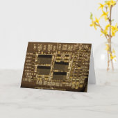 回路基板招待状カード、葉書 カード (黄色い花)