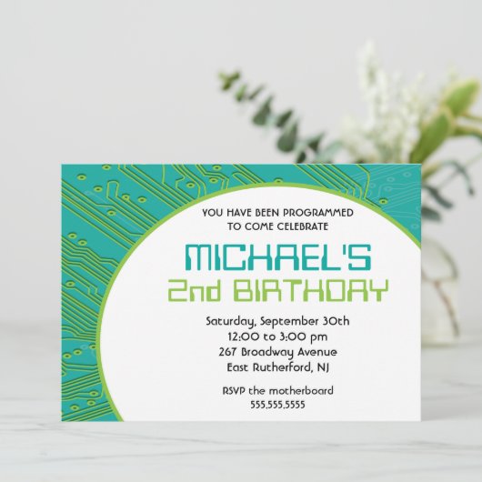 回路基板招待状 招待状 (スタンド正面)