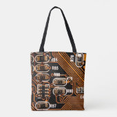 回路基板，ケーブル，コンデンサ，カード， トートバッグ (裏面)