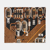 回路基板,ケーブル,コンデンサ,カード, フリースブランケット (正面(横))