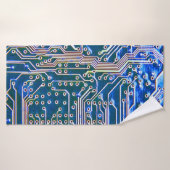 回路基板,コンピュータ,ブルー,コンデンサ,チップ,ci バスタオル (バスタオル)