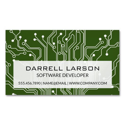 回路基板 |テクノロジー マグネット名刺 (正面)