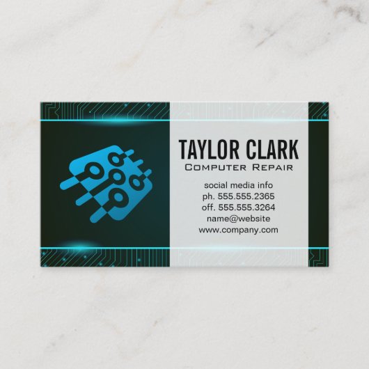 回路基板 | マイクロチップ名刺 名刺 (正面)