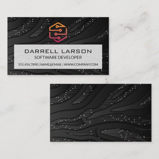 回路基板 |技術ロゴ 名刺 (正面/裏面)