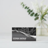 回路基板 | 金属デザイン 名刺 (スタンド正面)