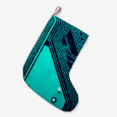 回路基板。電子計算機ハードウェアテクノ スモールクリスマスストッキング (正面 (吊り時))