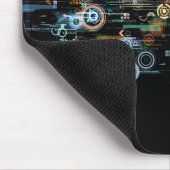 回路基板-黒 マウスパッド (コーナー)