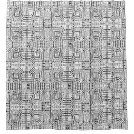 回路基板（黒、白、銀） シャワーカーテン