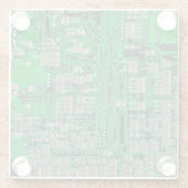 回路基絵画板 ガラスコースター (裏面)