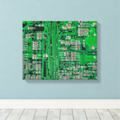 回路基絵画板 キャンバスプリント (インサイチュ (ウッドフロア))