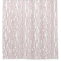 回路模様のシャワーカーテン