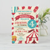 回路誕生日招待状カーニバル招待状 招待状 (スタンド正面)