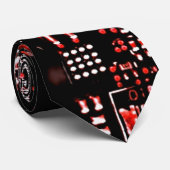 回路赤2タイ両面 ネクタイ (ロール)