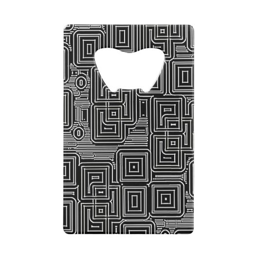 回路迷路ボトルオープナー クレジットカード栓抜き (正面)