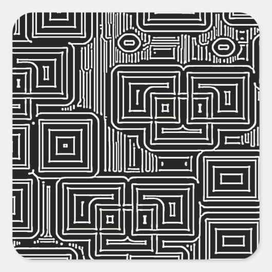 回路迷路 スクエアシール (正面)