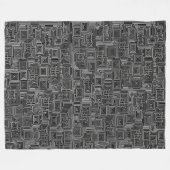 回路迷路 フリースブランケット (正面(横))