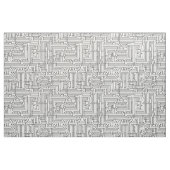 回路部品-白の黒 ファブリック (ヤード)