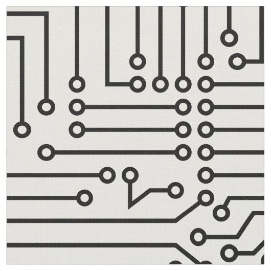 回路部品-白の黒 ファブリック (クローズアップ)