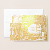 回路金ゴールド 箔カード (封筒付き正面)