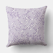 回路 - 白地にディープパープル クッション (裏面)