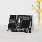回路B&W 2グリーティングカード カード (黄色い花)