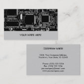 回路B & W 2名刺テンプレート(灰色) 名刺 (正面/裏面)