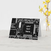 回路B&W 2 'テキスト'グリーティングカード カード (黄色い花)