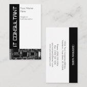 回路B & W 2 「ITコンサルタント」名刺 名刺 (正面/裏面)